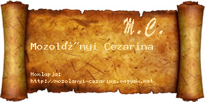 Mozolányi Cezarina névjegykártya